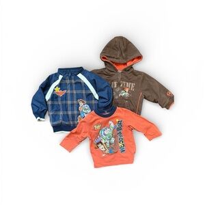 Kids Toy Story Bundle Shirts - Blue, Brown, and Orange